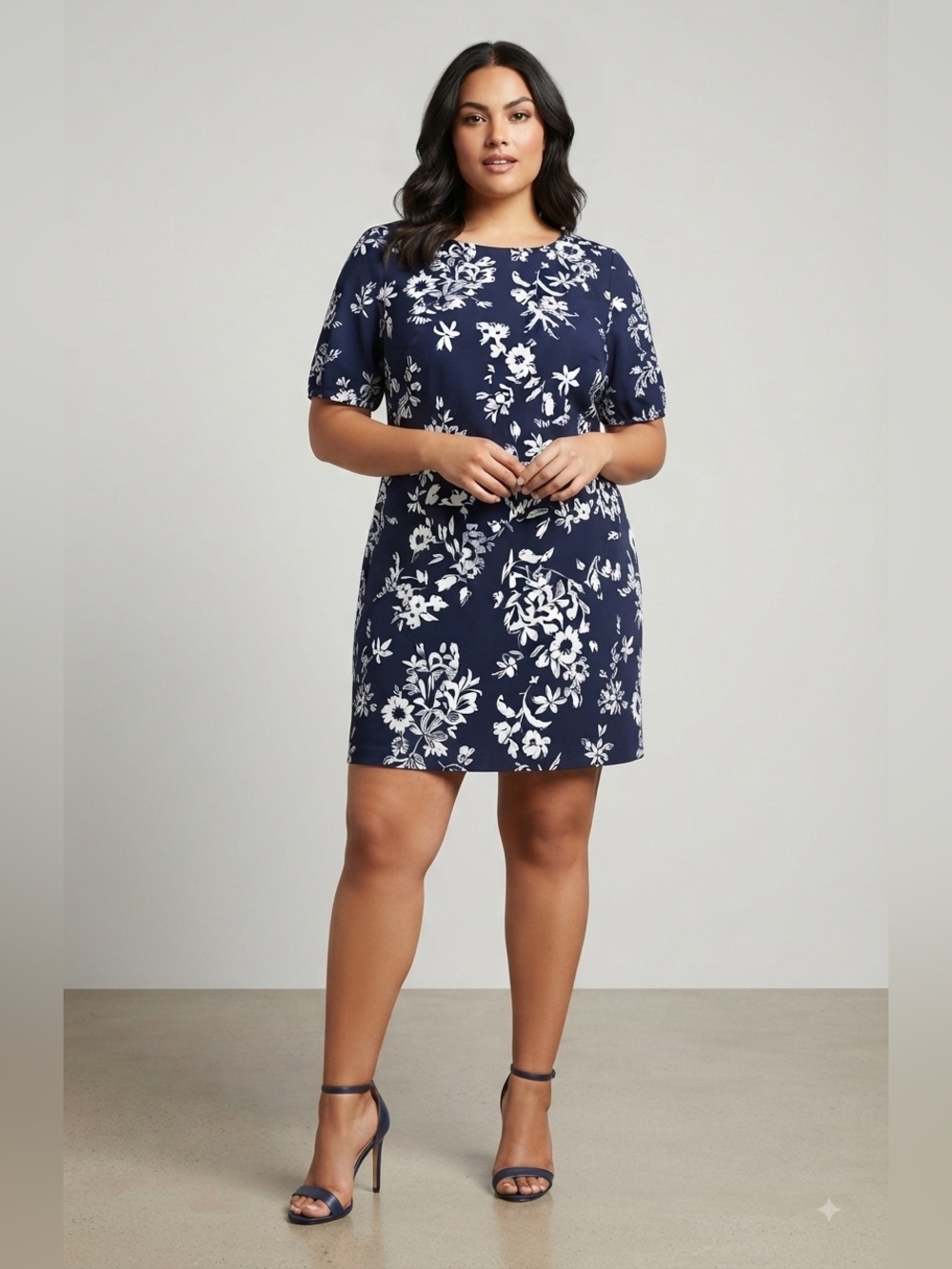 Jessica Howard  Navy & White Floral Dress